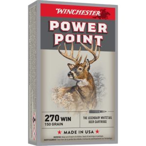 Winchester Power Point 270 Winchester Ammo 150 Grain Jacketed Soft Point 200rounds - Ammunition - Polymer80 Warehouse
