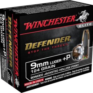 Winchester Defender 9mm Luger +P Ammo 124 Grain Winchester PDX1 Bonded Jacketed Hollow Point 200 rounds - Ammunition - Polymer80 Warehouse