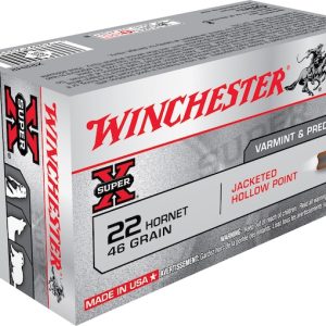 Winchester Super X 22 Hornet Ammo 46 Grain Jacketed Hollow Point  200 rounds - Ammunition | Polymer80 Warehouse