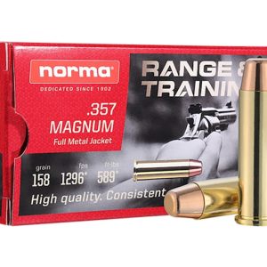 Norma Range & Training 357 Magnum Ammo 158 Grain Full Metal Jacket 500 rounds - Ammunition - Polymer80 Warehouse