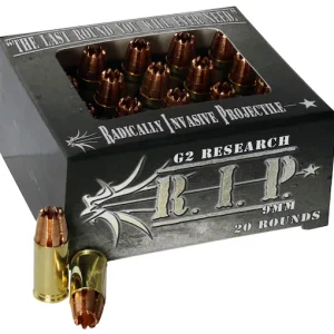 Real G2 Research R.I.P. 9mm Luger Ammo 92 Grain G2 R.I.P. Fragmenting Hollow Point Lead Free Box of 100 rounds - Ammunition | Polymer80 Warehouse